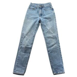 Vintage Lee Womens Jeans Size 26 Measured Blue Denim Slim Skinny Leg High Rise